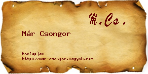Már Csongor névjegykártya