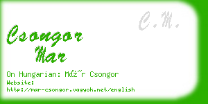 csongor mar business card